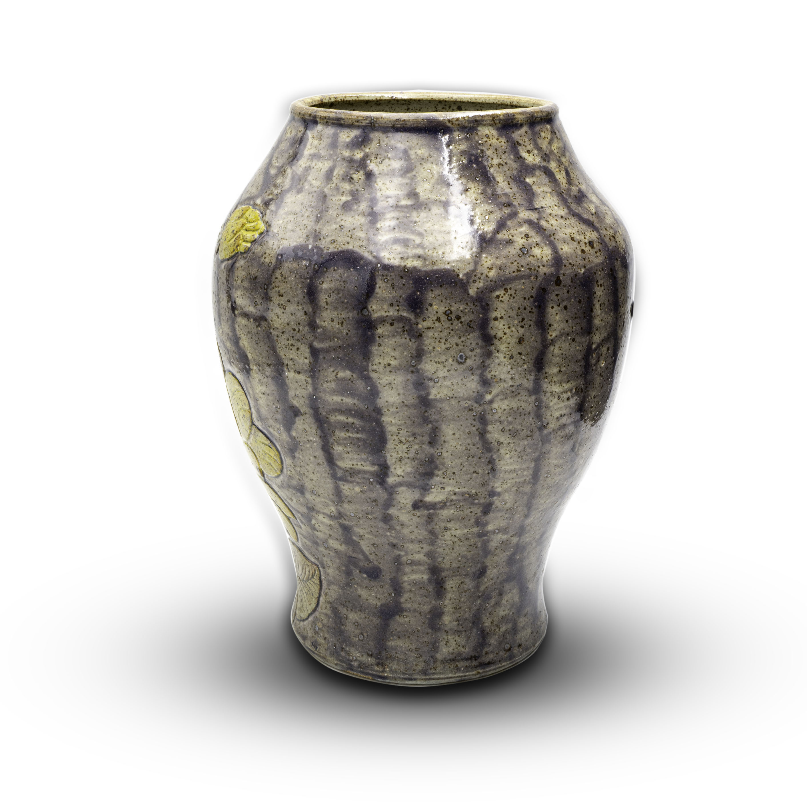 Bình Hoa Men Tiêu Tím Hoa Vàng