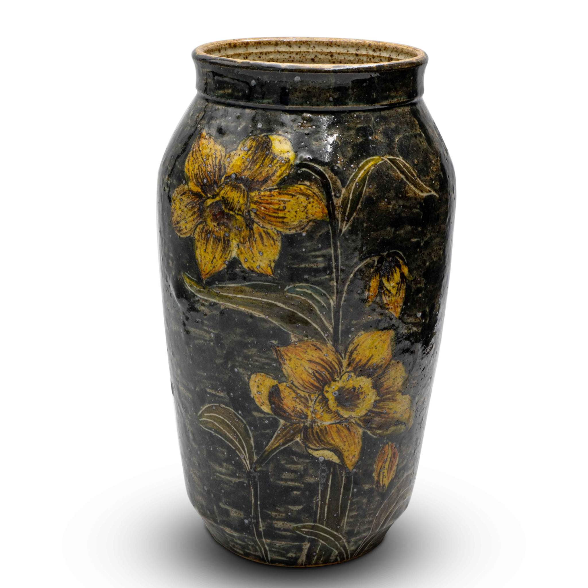 Bình Hoa Men Xanh Hoa Thủy Tiên