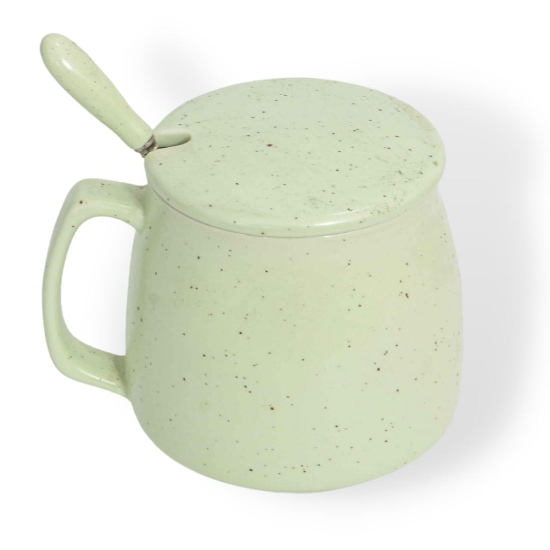 Cốc Sứ Kèm Nắp và Thìa