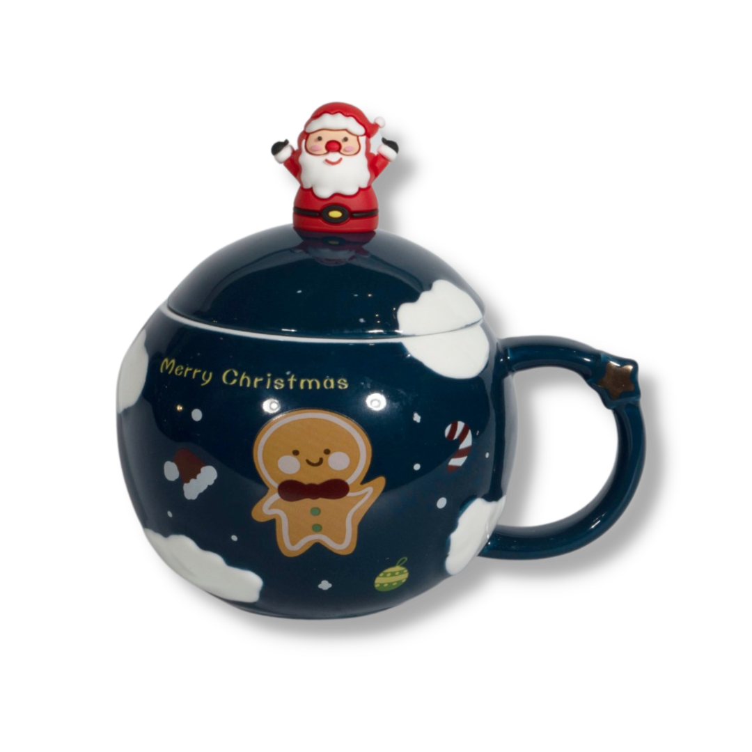 Cốc Giáng Sinh Hình Tròn - Màu Xanh Đen