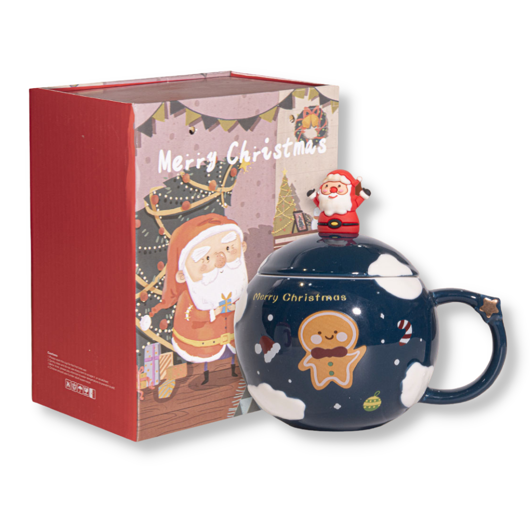 Cốc Giáng Sinh Hình Tròn - Màu Xanh Đen