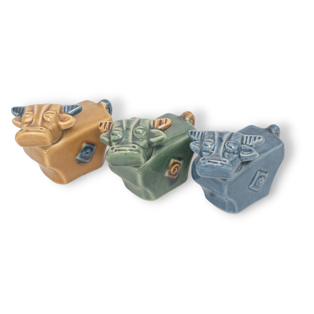 Tượng Trâu Gốm Sứ Trang Trí Bàn Làm Việc | Decor Phòng Khách | Phong Thủy | Thủy Sinh Tiểu Cảnh (Mini Cute)