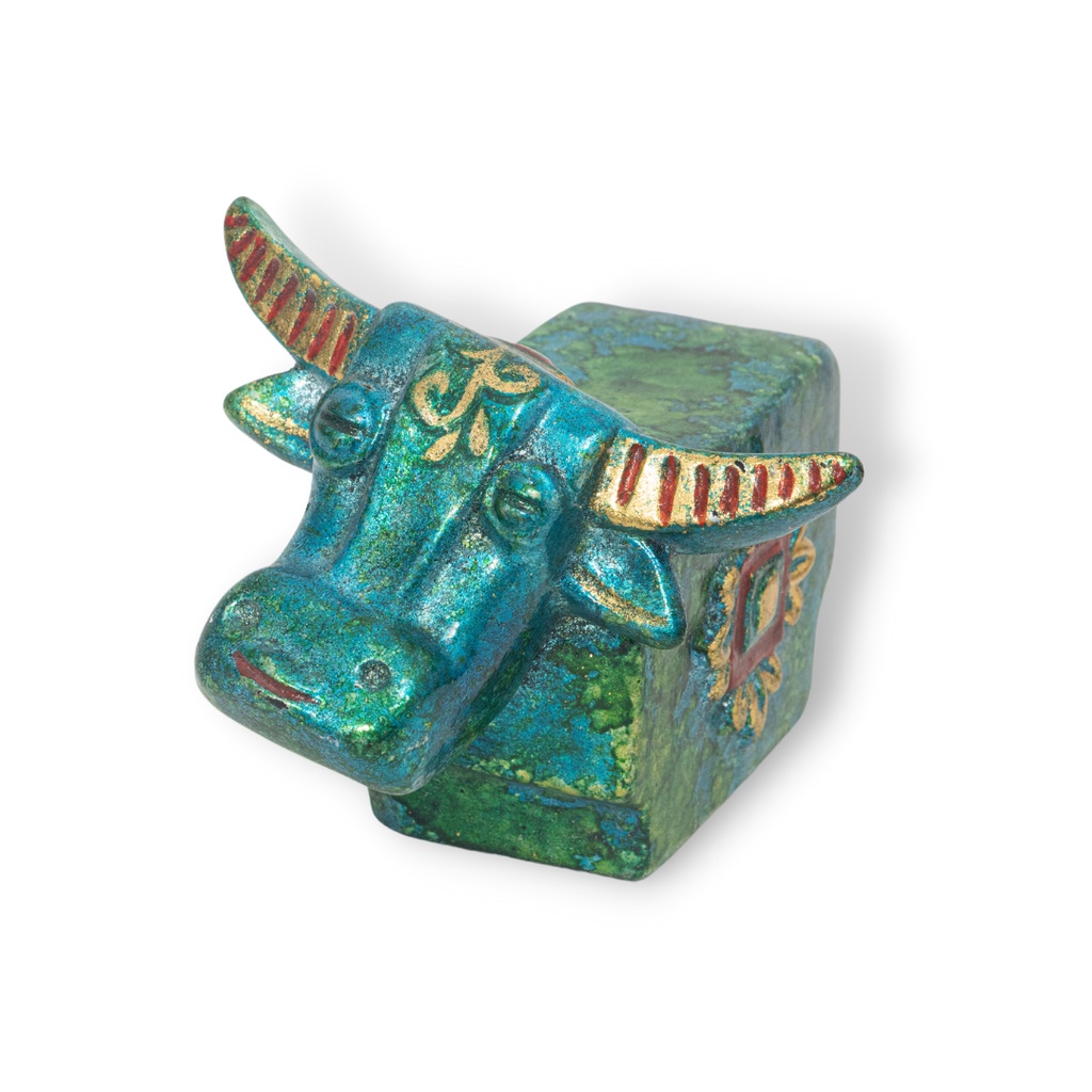 Tượng Trâu Gốm Sứ Sơn Mài Trang Trí Bàn Làm Việc | Decor Phòng Khách | Phong Thủy | Thủy Sinh Tiểu Cảnh (Mini Cute)