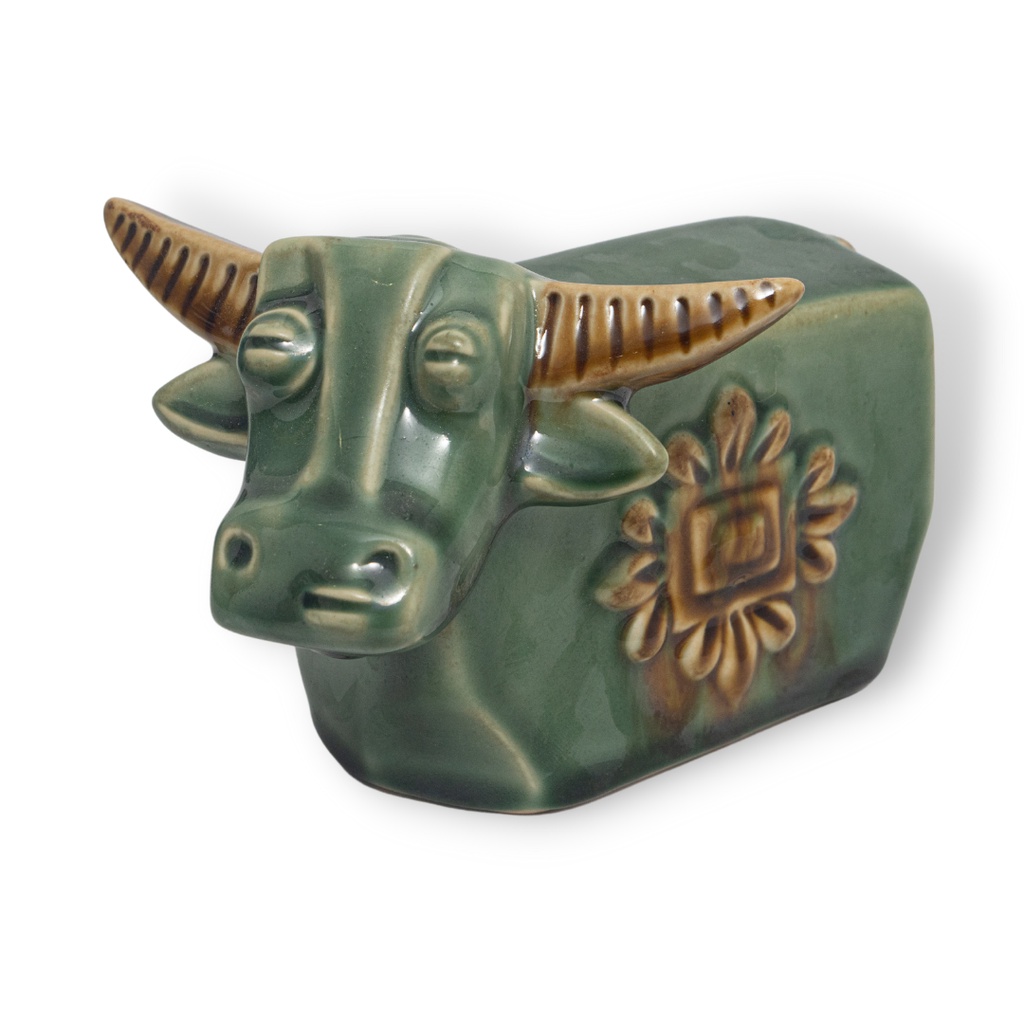 Tượng Trâu Gốm Sứ Trang Trí Bàn Làm Việc | Decor Phòng Khách | Phong Thủy | Thủy Sinh Tiểu Cảnh (Mini Cute)