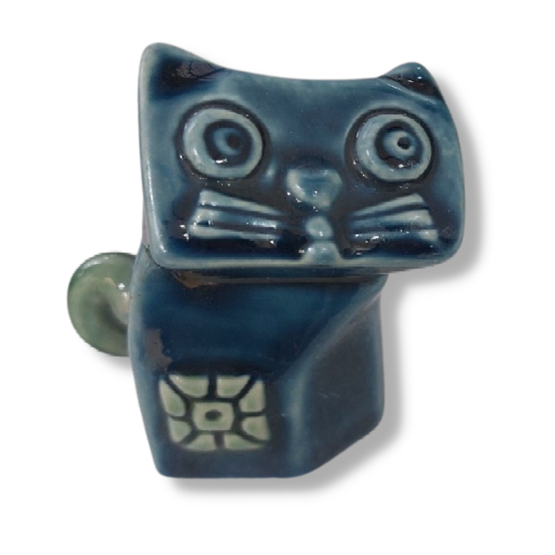 Tượng Mèo Gốm Sứ Trang Trí Bàn Làm Việc | Decor Phòng Khách | Phong Thủy | Thủy Sinh Tiểu Cảnh (Mini Cute)