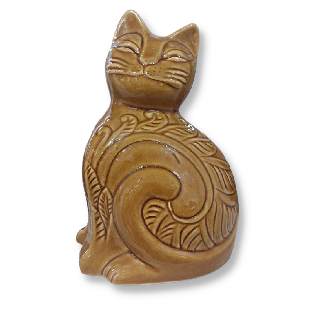 Tượng Mèo Gốm Sứ Trang Trí Bàn Làm Việc | Decor Phòng Khách | Phong Thủy | Thủy Sinh Tiểu Cảnh (Mini Cute)