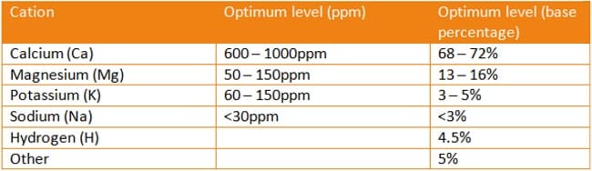 Mức độ dinh dưỡng và tỷ lệ bão hòa cơ bản