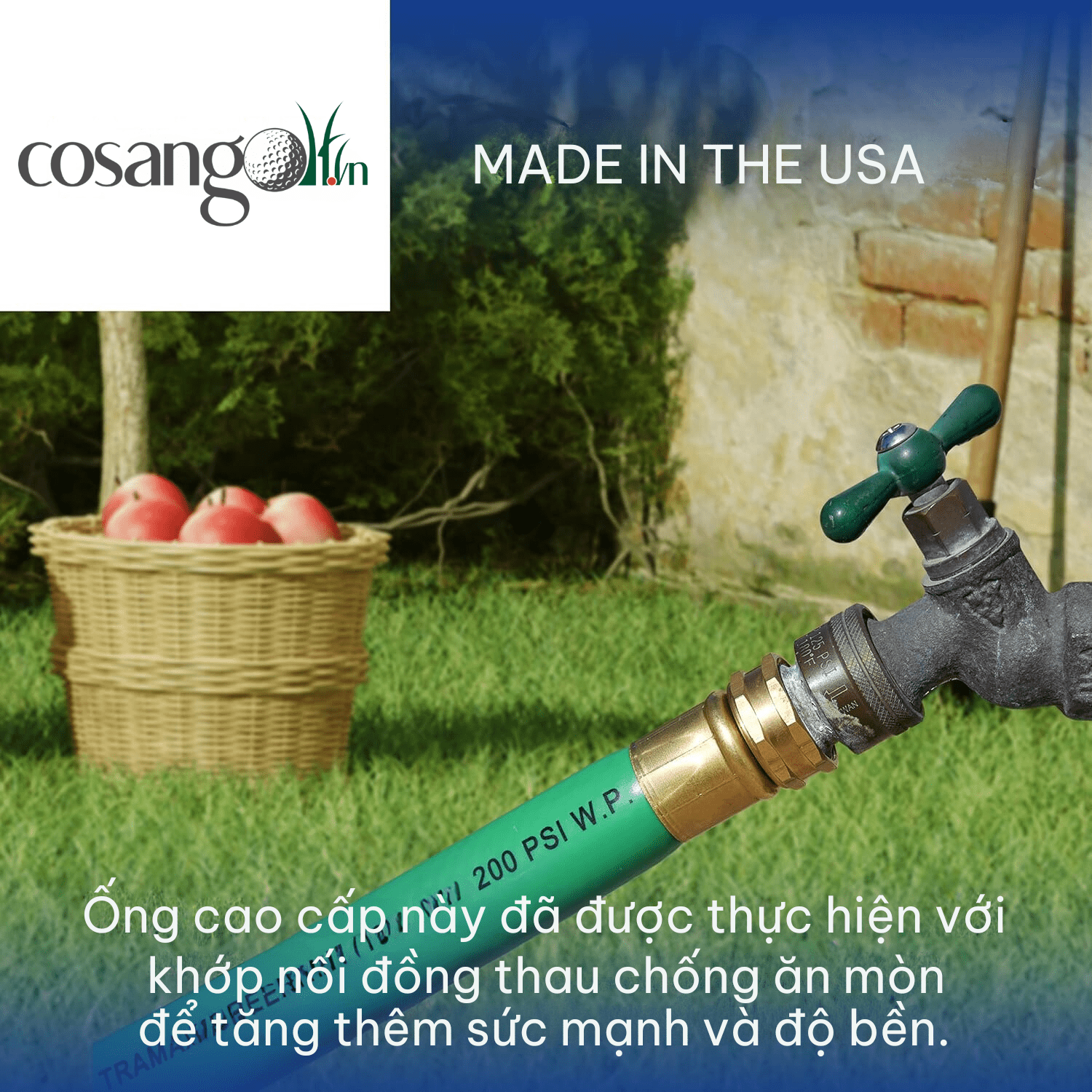 Ống nước Underhill UltraMax màu xanh lá cây - Chiều dài 1in x 100ft - 200 PSI Wp - Chịu áp suất cao 800 PSI