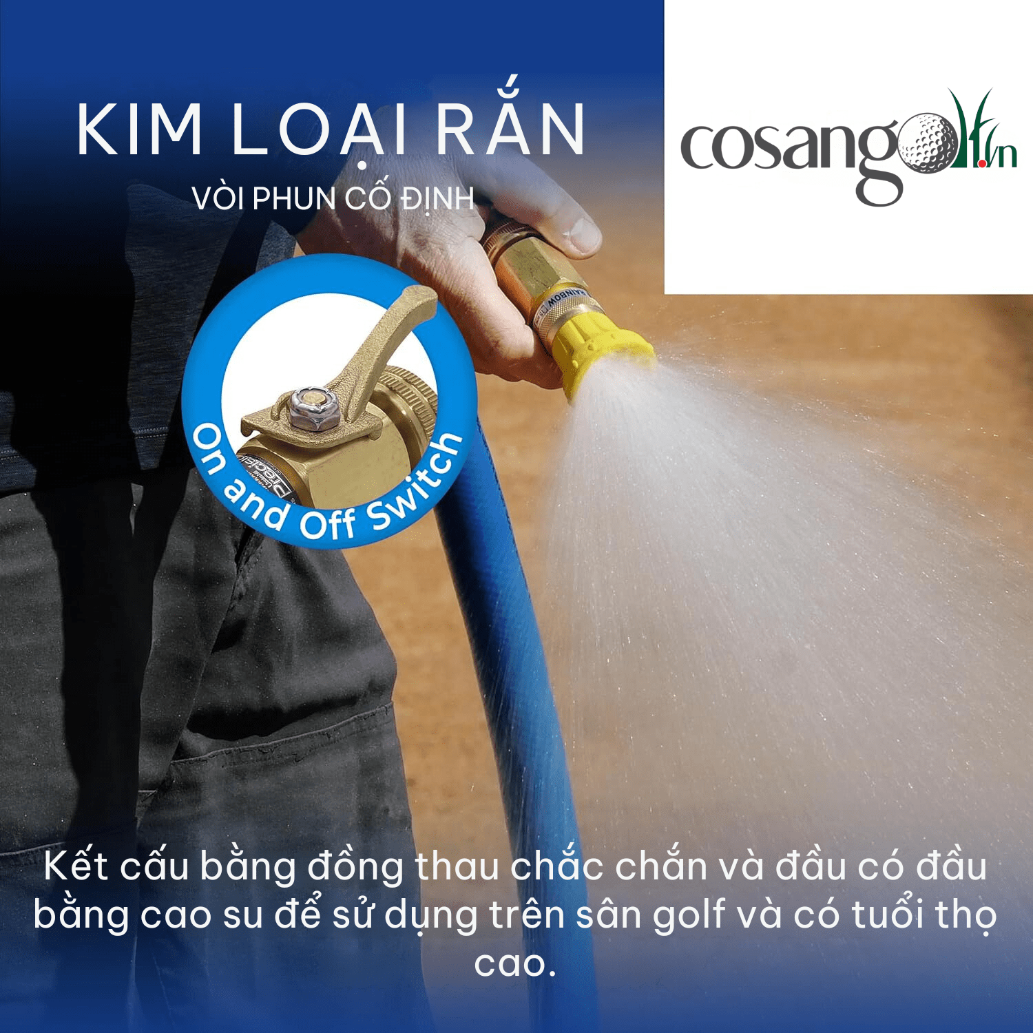 Vòi phun nước RainBow Underhill 15 GPM 80 PSI - Đầu vào ren 3/4in x 1in - HN1500CV
