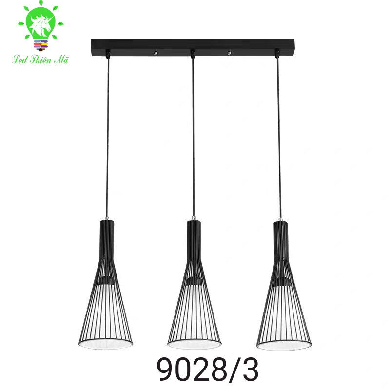 Đèn thả bộ 3 hình nón đế ngang H9028/3N-  Led Thiên Mã