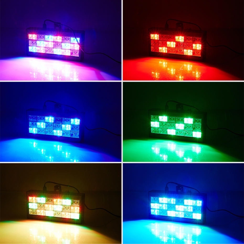 Đèn sân khấu chớp pha 18led RGB( đổi màu)- Led Thiên Mã