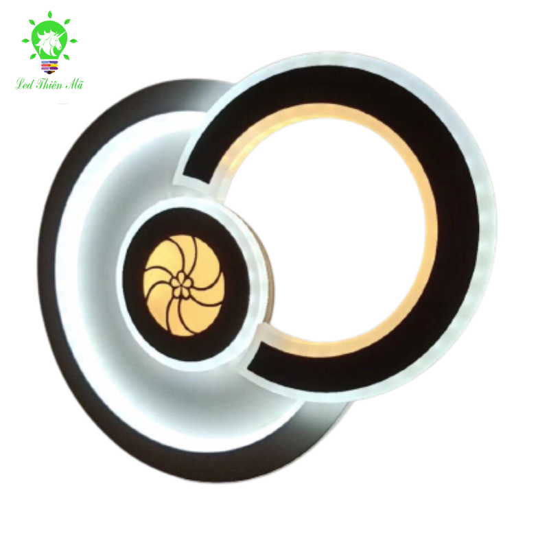 Đèn ốp tường 3 tầng tròn hình chiếc nhẫn -Led Thiên Mã