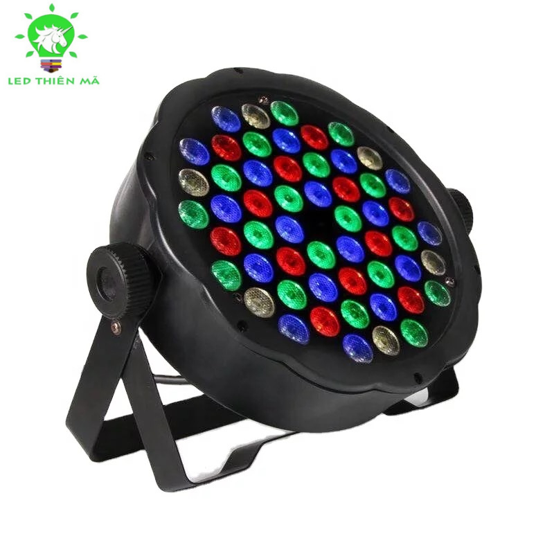 Đèn vũ trường cảm ứng nhạc 54led RGB siêu mỏng- Led Thiên Mã