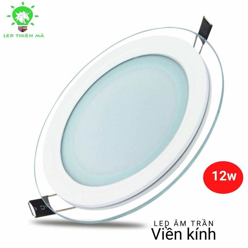 Đèn led âm trần viền kính tròn 12W Led Thiên Mã