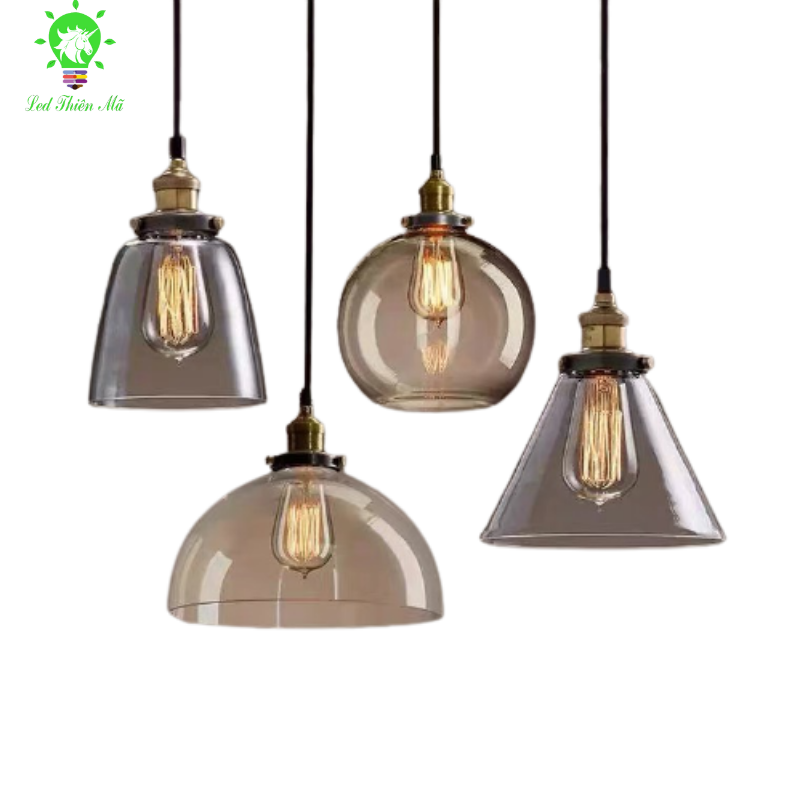 Đèn thả Bộ 4 chóa đèn Thủy tinh A010 - Led Thiên Mã