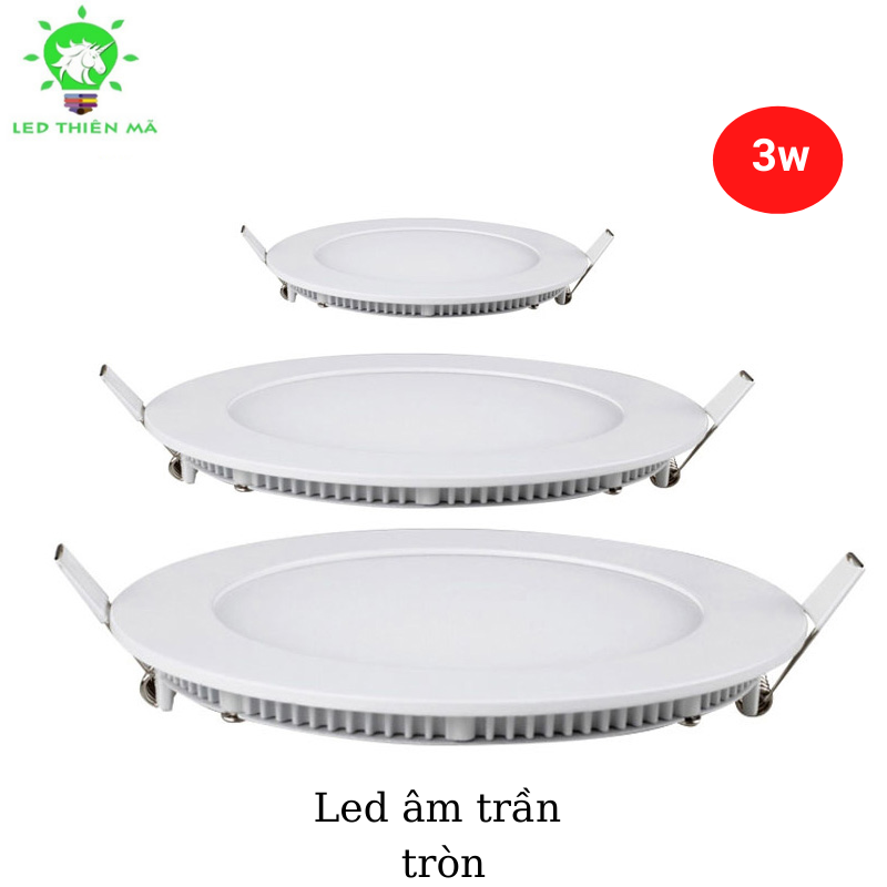 Đèn âm trần siêu mỏng tròn - Led Thiên Mã (Bảo hành 1 năm)
