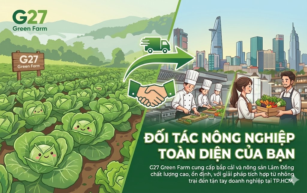 G27 Green Farm - Cung cấp bắp cải số lượng lớn nhỏ theo nhu cầu của bạn