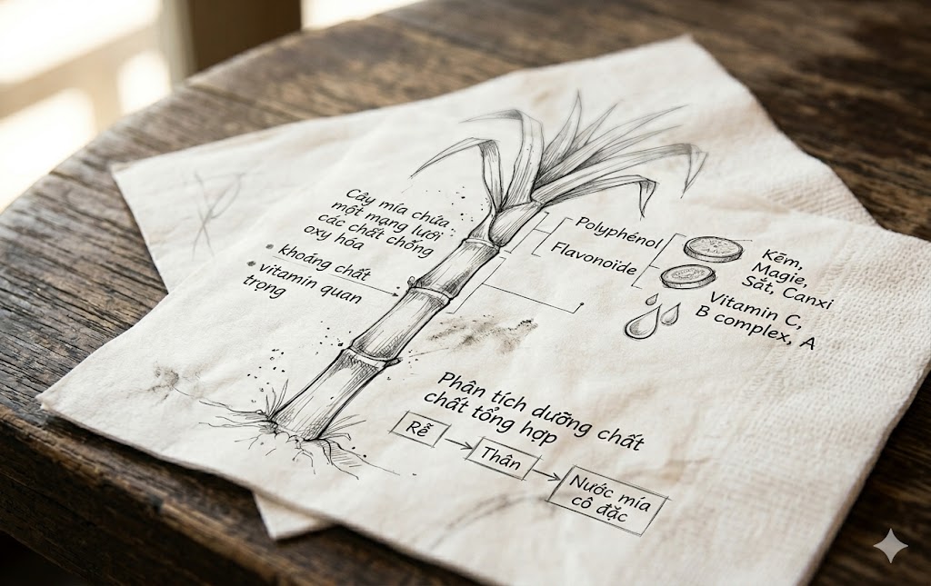 Cây mía chứa một mạng lưới các chất chống oxy hóa, khoáng chất và vitamin quan trọng