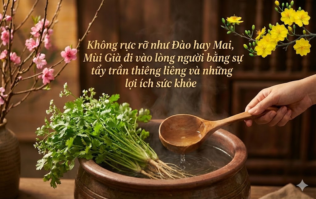 Tắm nước mùi già để gột rửa bụi trần