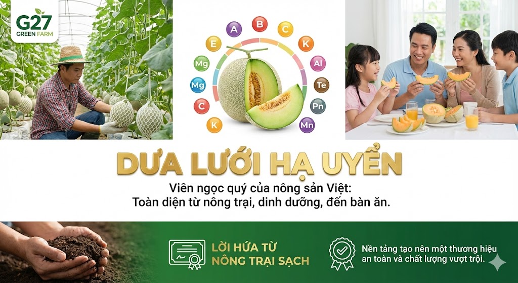Dưa lưới Hạ Uyển - lời hứa từ nông trại sạch
