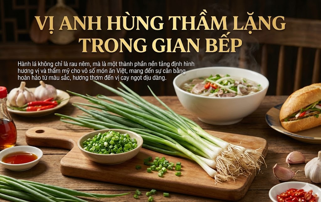 Hành lá, gia vị phổ biến trong từng món ăn