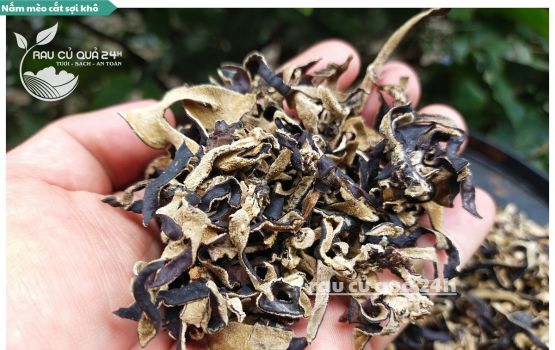 Review Nấm Mèo cắt sợi khô
