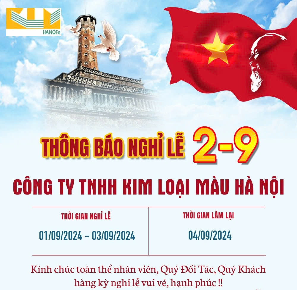 THÔNG BÁO NGHỈ LỄ QUỐC KHÁNH 02/09