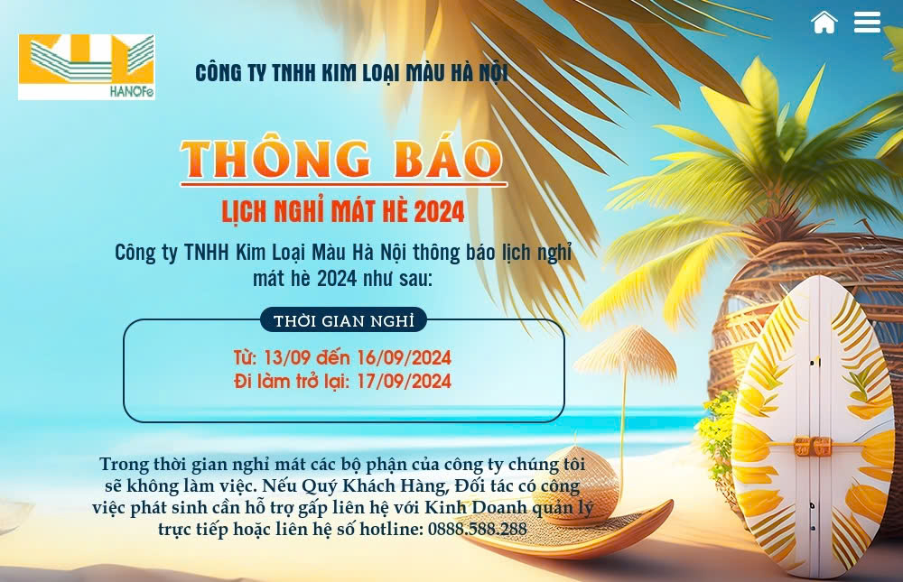 THÔNG BÁO NGHỈ MÁT 2024