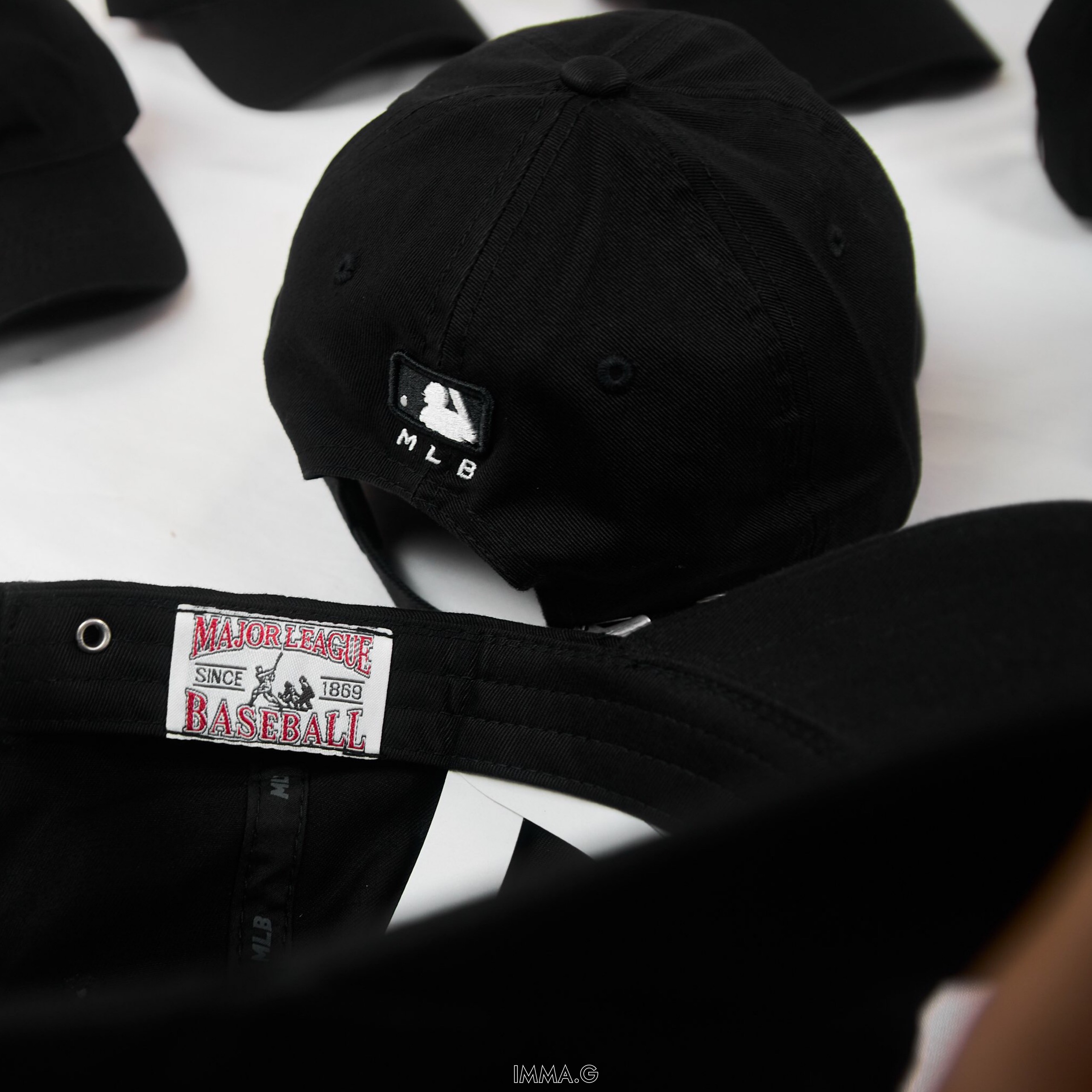 Mũ Cap MLB NY Sportswear Rubber Black  Fandy