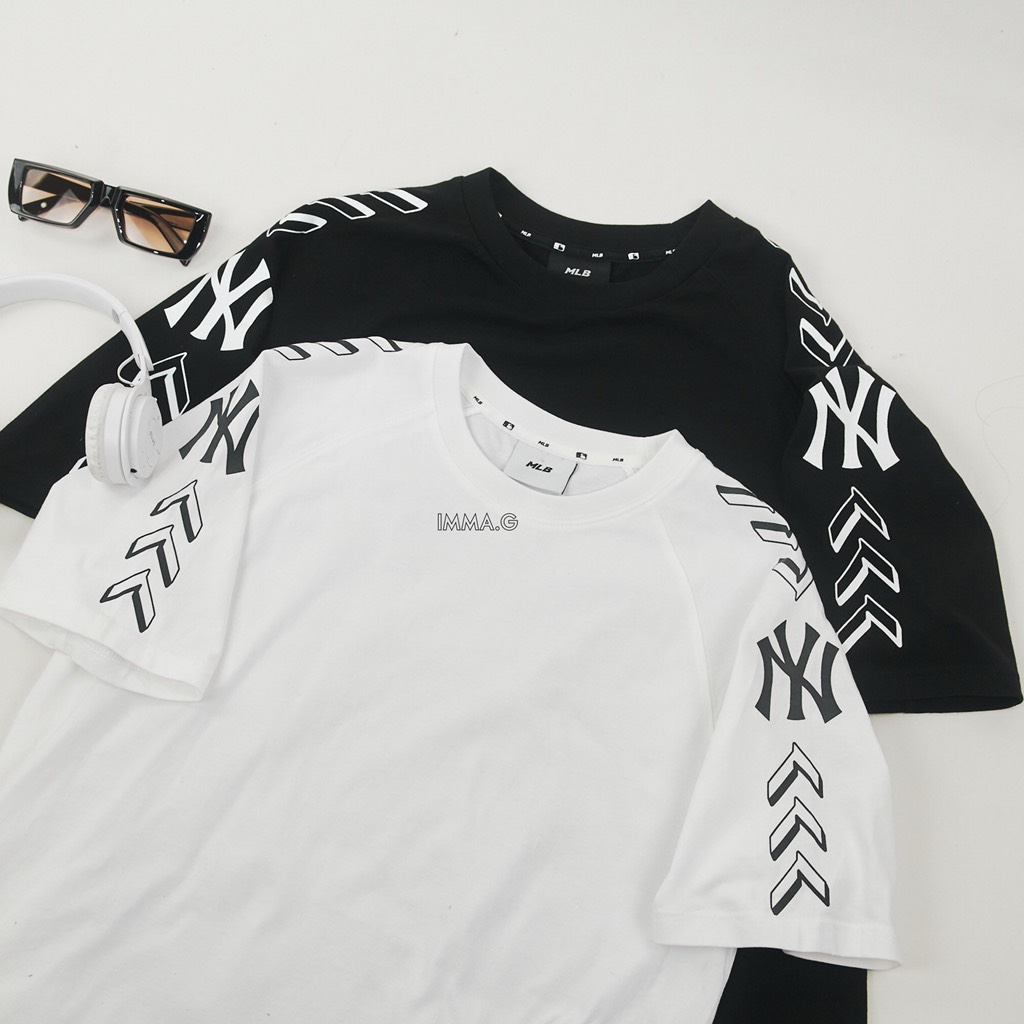 Áo Phông MLB Monogram New York Yankees Logo White Shirt  thesunshine