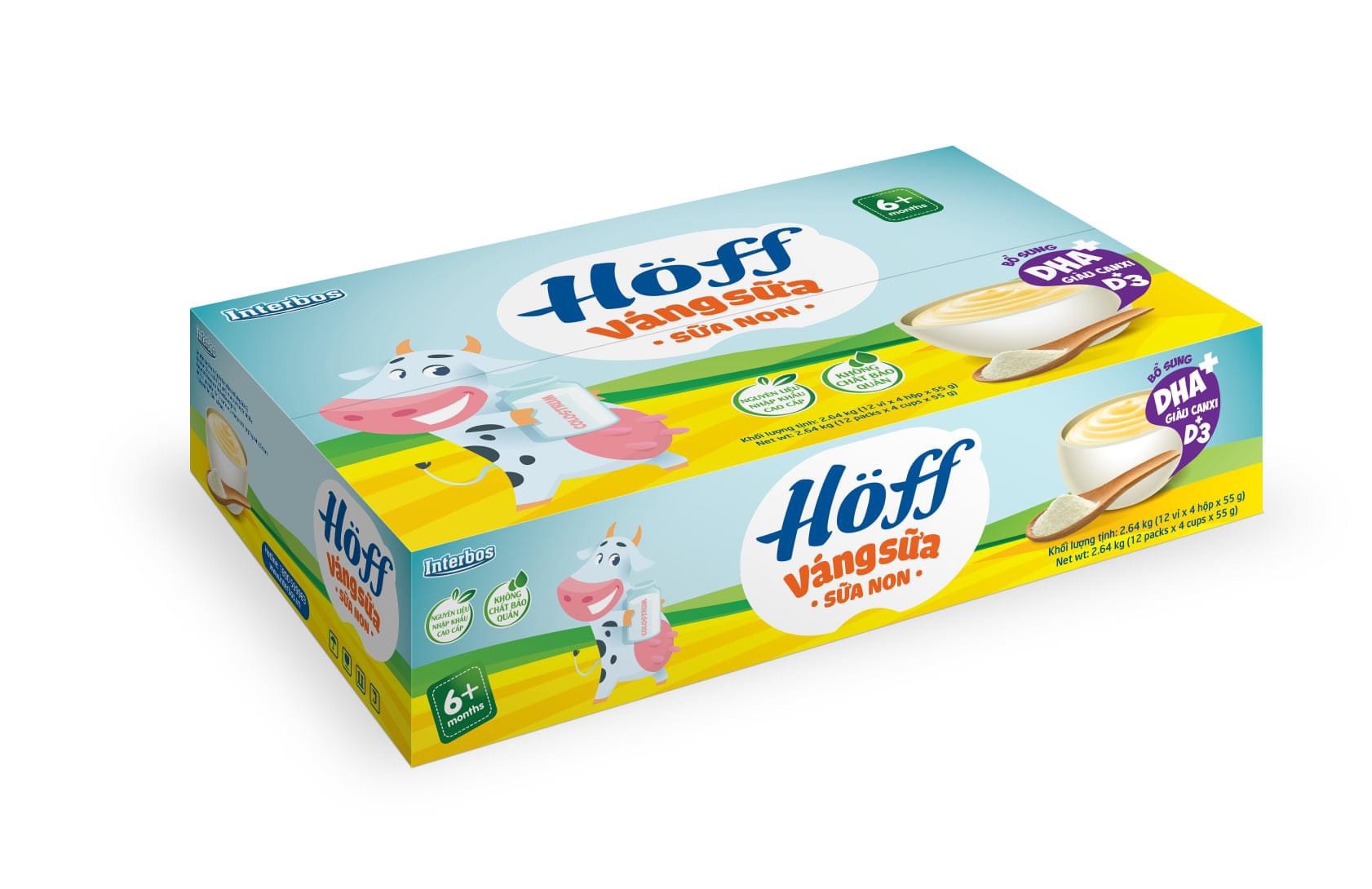 Váng sữa hạt Óc chó Hoff vỉ 4 hộp x 55g
