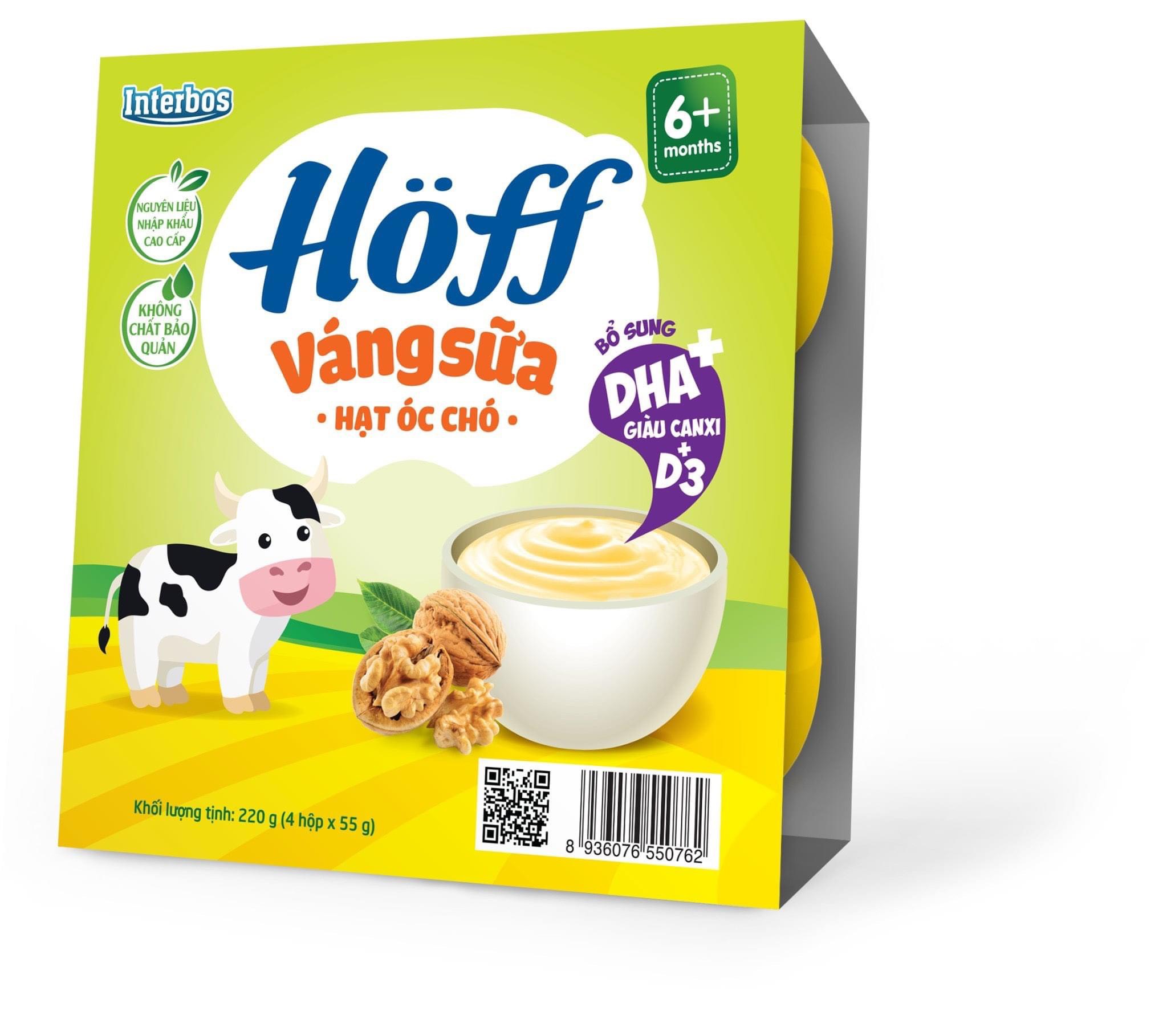 Váng sữa hạt Óc chó Hoff vỉ 4 hộp x 55g