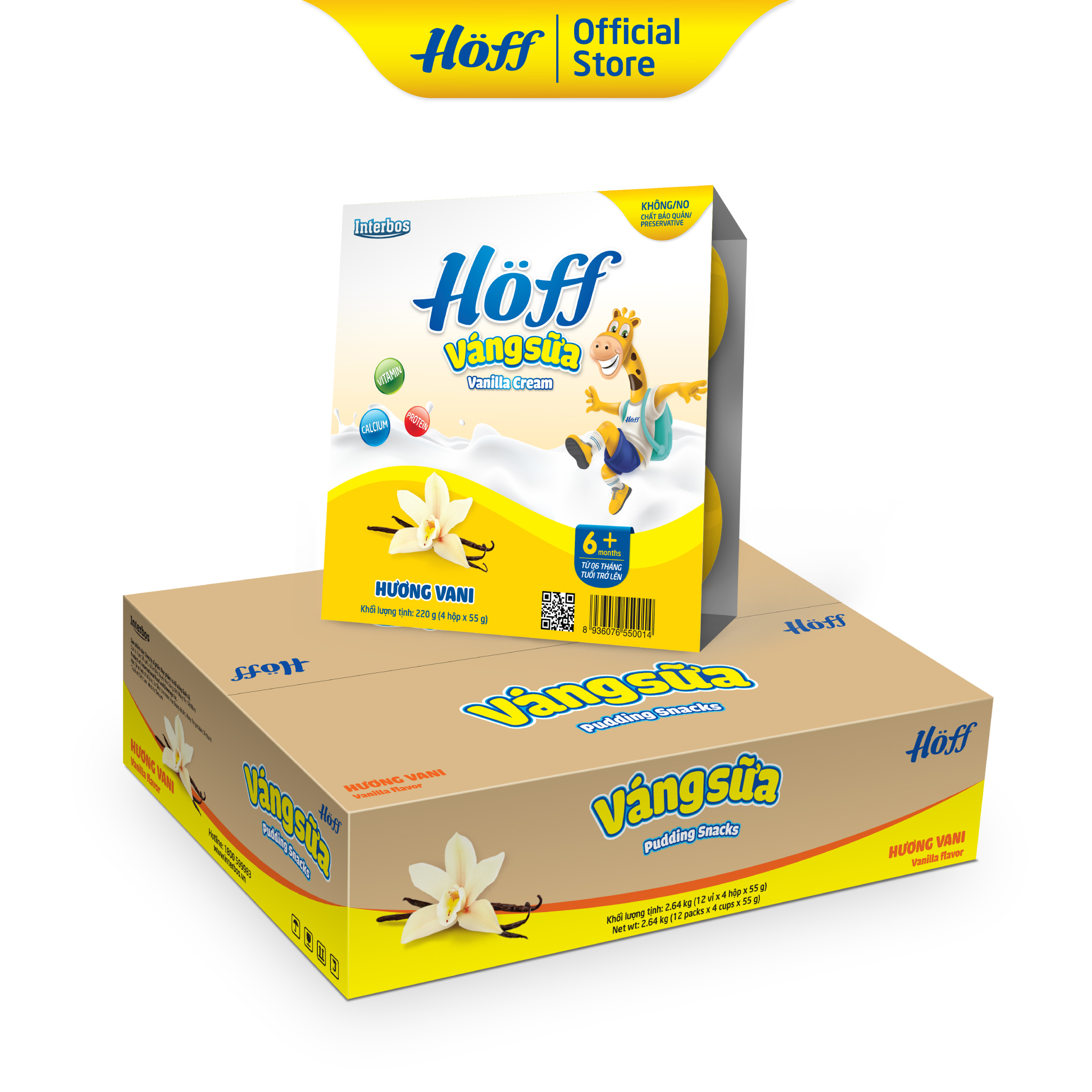 Váng sữa vị Vani Hoff (4 vỉ - 16 hộp)