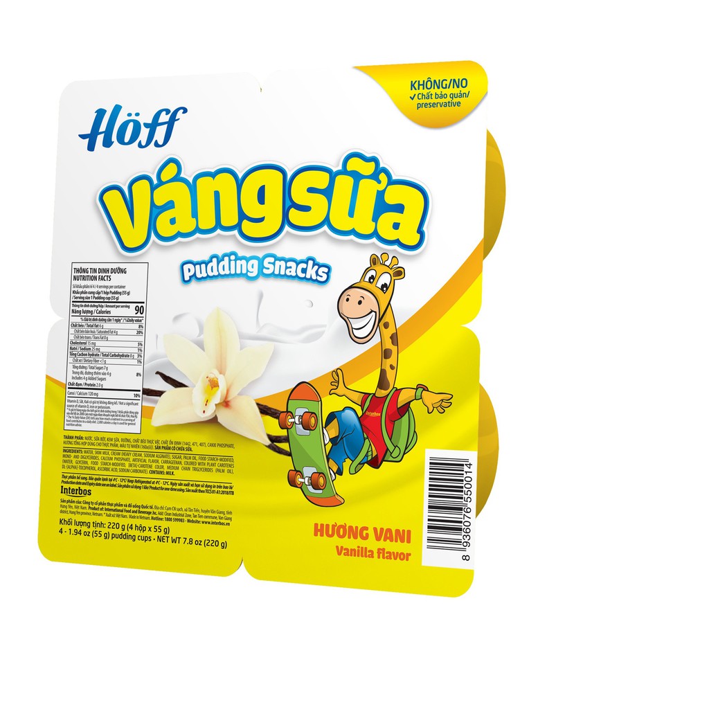 Váng Sữa vị Vani HOFF (1 thùng - 48 hộp)