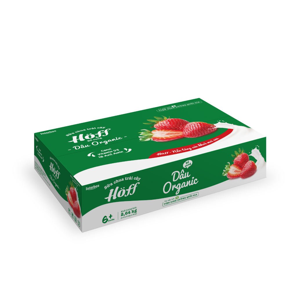 Sữa Chua Dâu Organic Hoff (1 thùng - 48 hộp)