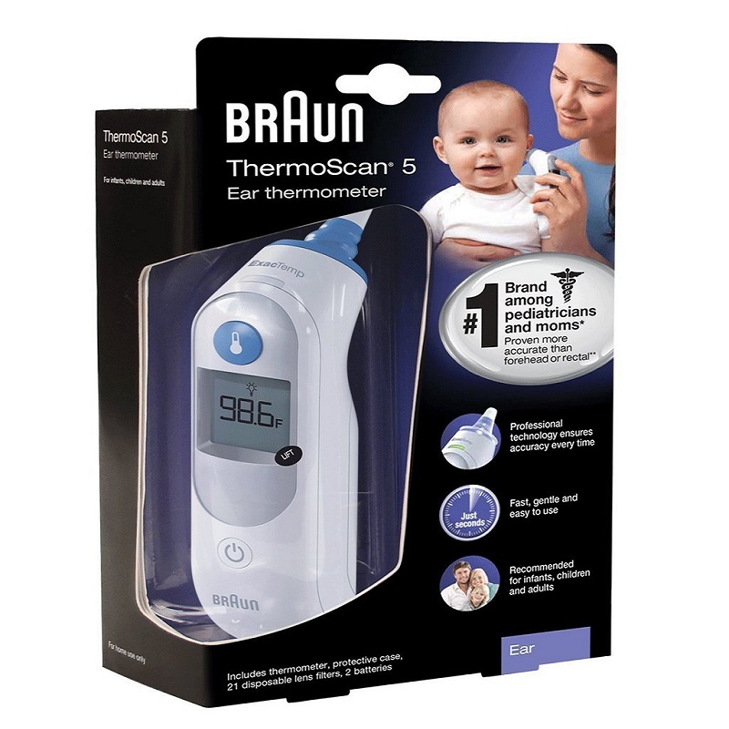 Cách sử dụng nhiệt kế điện tử đo tai Braun IRT 6500 chính xác