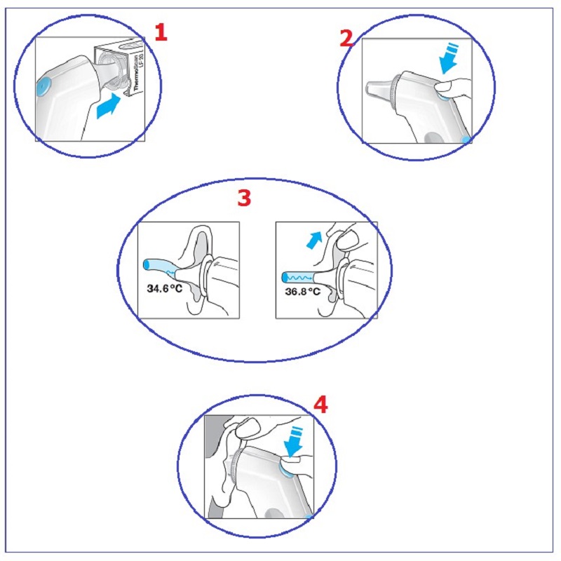 Hướng dẫn sử dụng nhiệt kế đo tai Braun IRT 6500
