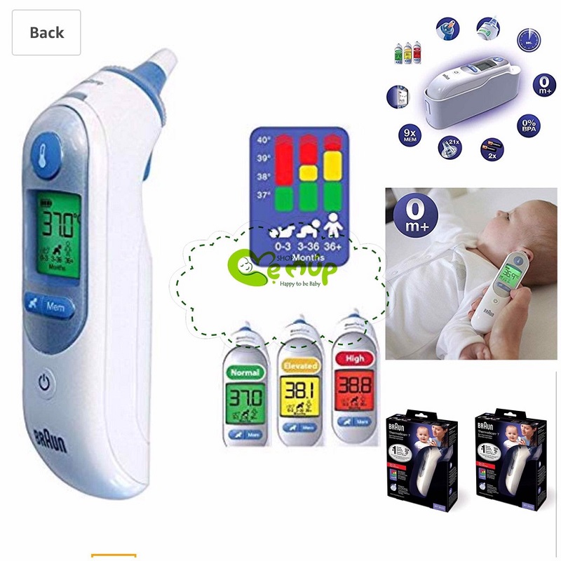 Hướng dẫn sử dụng nhiệt kế điện tử Braun IRT 6520 - An toàn cho bé