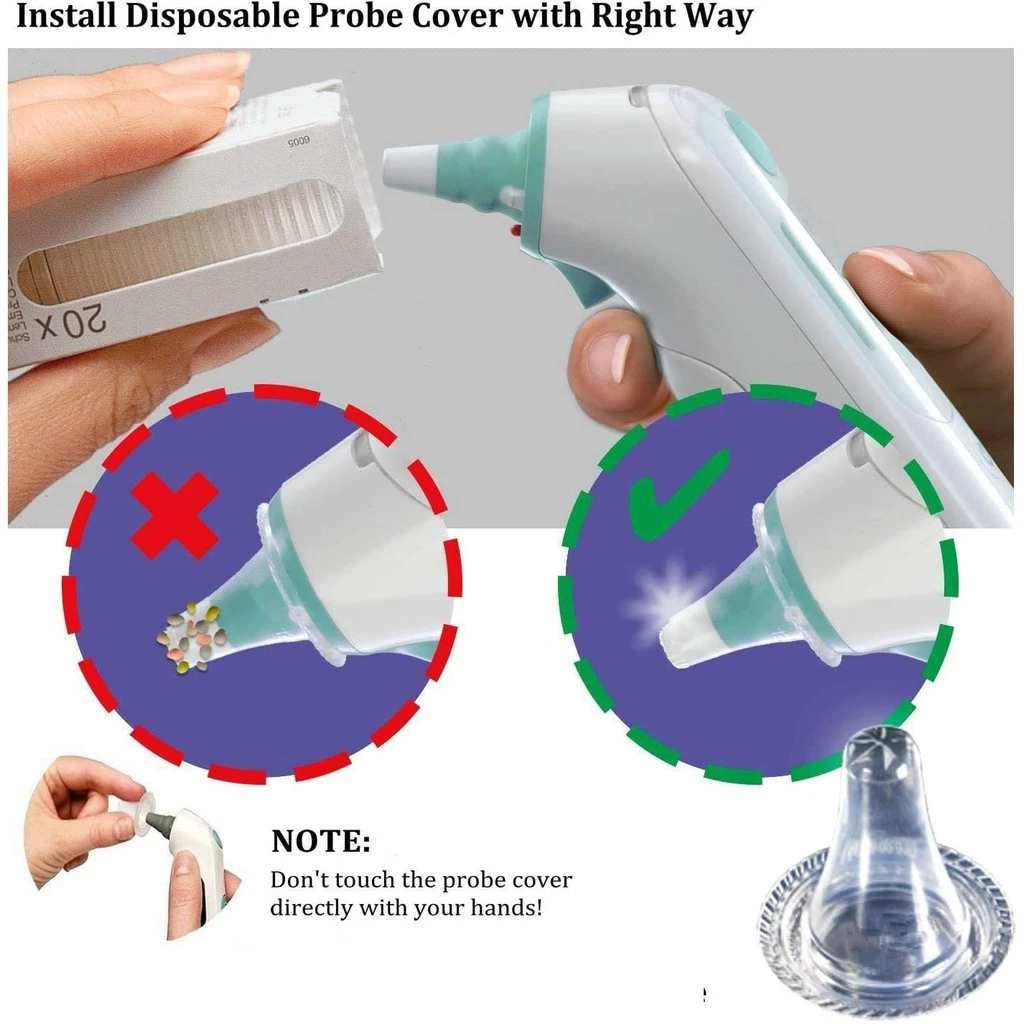 Đầu bọc mũi nhiệt kế Braun hộp 20 đầu chính hãng sản xuất tại Mỹ
