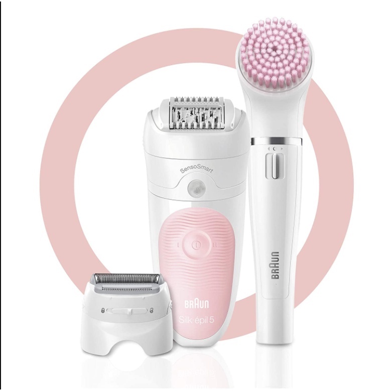 Tính năng chống nước Wet and Dry sử dụng khi tắm của máy tẩy lông Braun SES 5-895