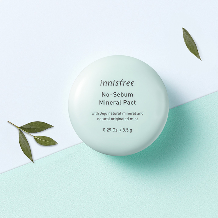 Phấn phủ kiềm dầu dạng nén Innisfree No Sebum Mineral Pact komall