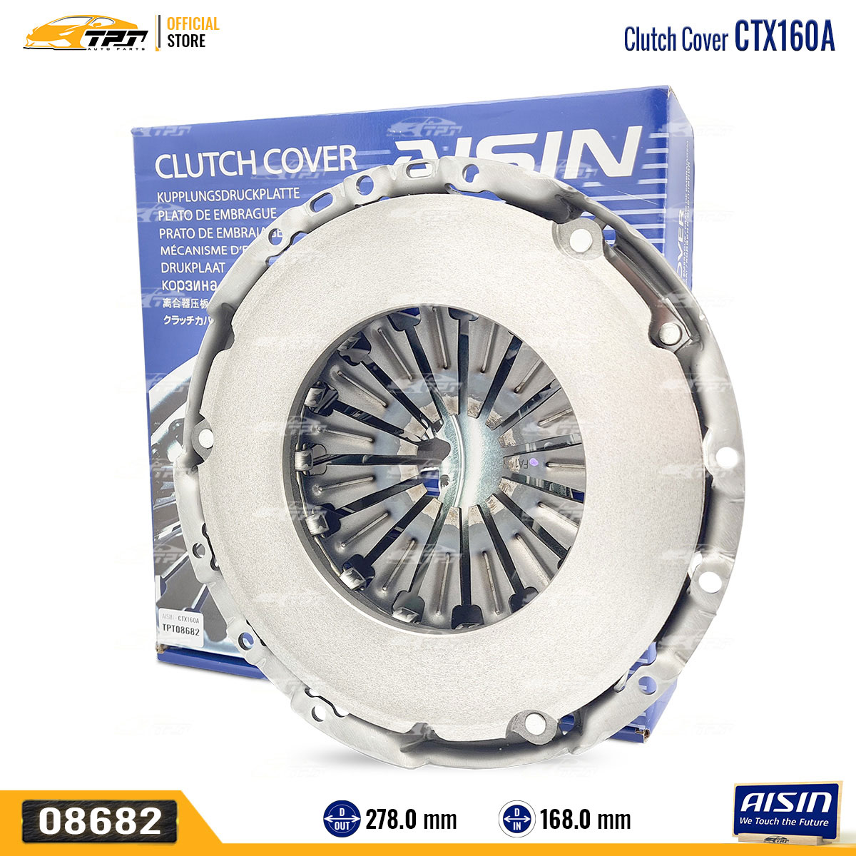 CTX160A - Mâm Ép - Bàn Ép Ly Hợp Toyota FORTUNER - HILUX 2.5 3.0 13-16 ...
