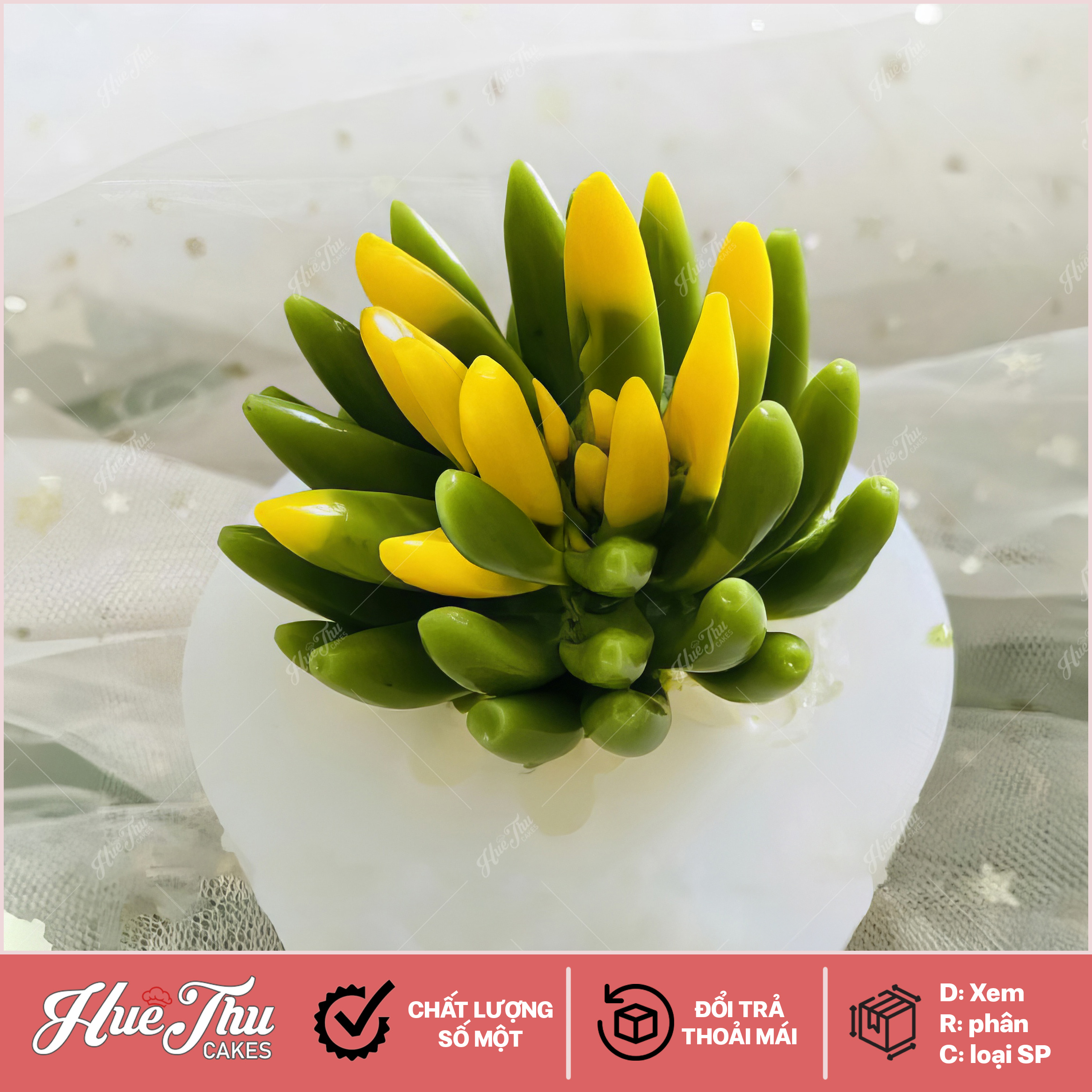 Khuôn silicon Sen Đá Tia Nhọn (số 2, số 5) làm bánh rau câu 3D 4D nhấn xôi, fondant, socola, nến hanmade