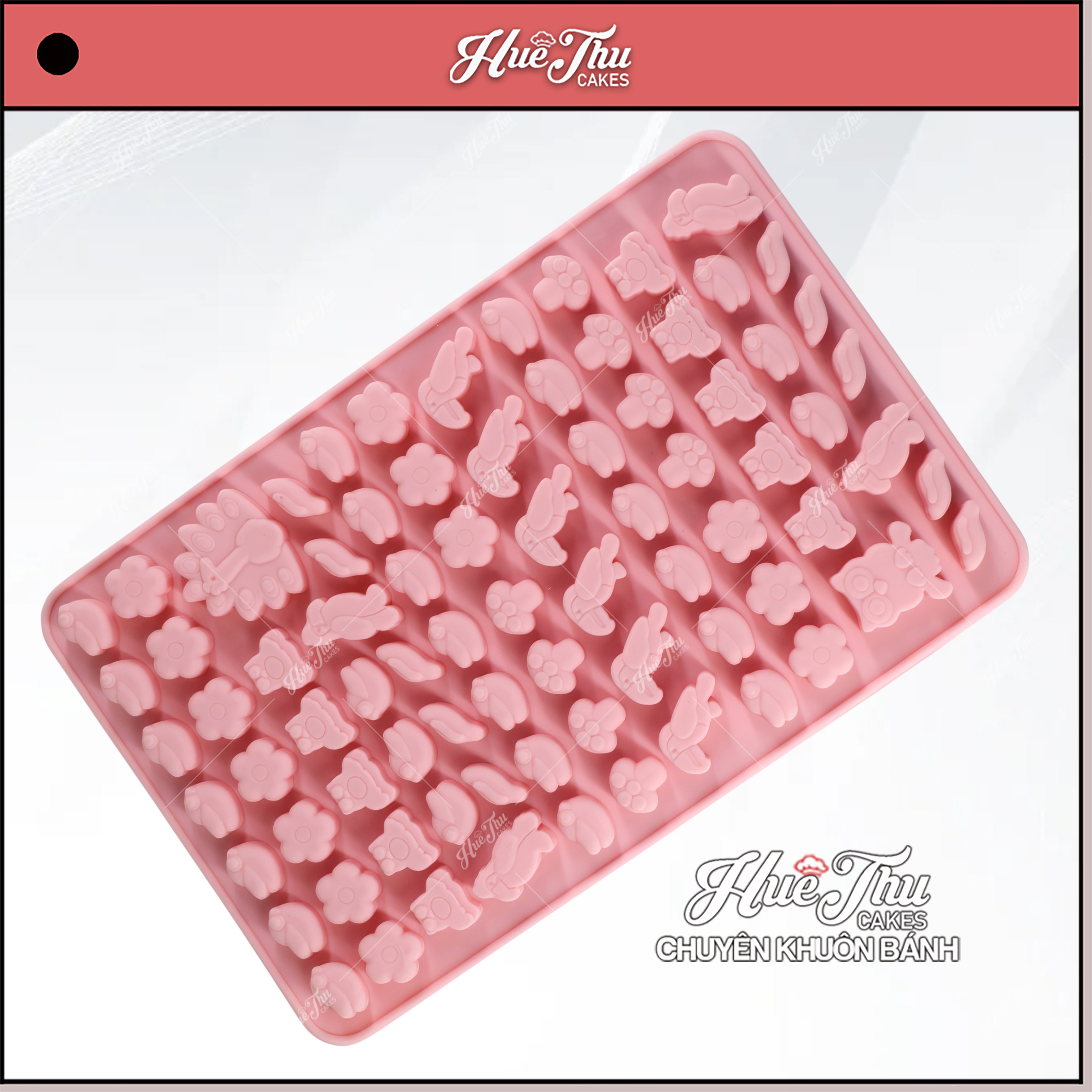 Khuôn silicon kẹo chip Chú Chim (vỉ 74 hình) làm kẹo dẻo, chip chip, rau câu mini, thạch trà sữa