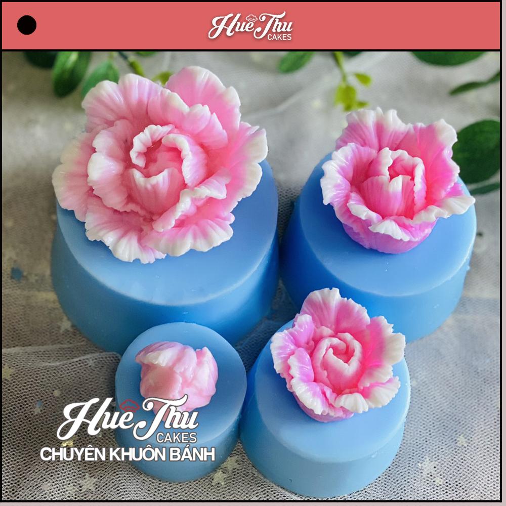 Khuôn silicon hoa Thái (4 bông) 4 - 8cm làm bánh rau câu 3D 4D nhấn xôi, fondant, socola, nến hanmade