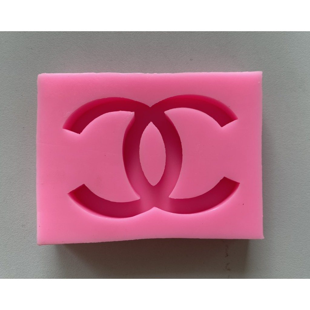 Khuôn silicon Logo Chanel làm bánh rau câu 4D Khuôn silicon Logo Chanel làm bánh rau câu 4D