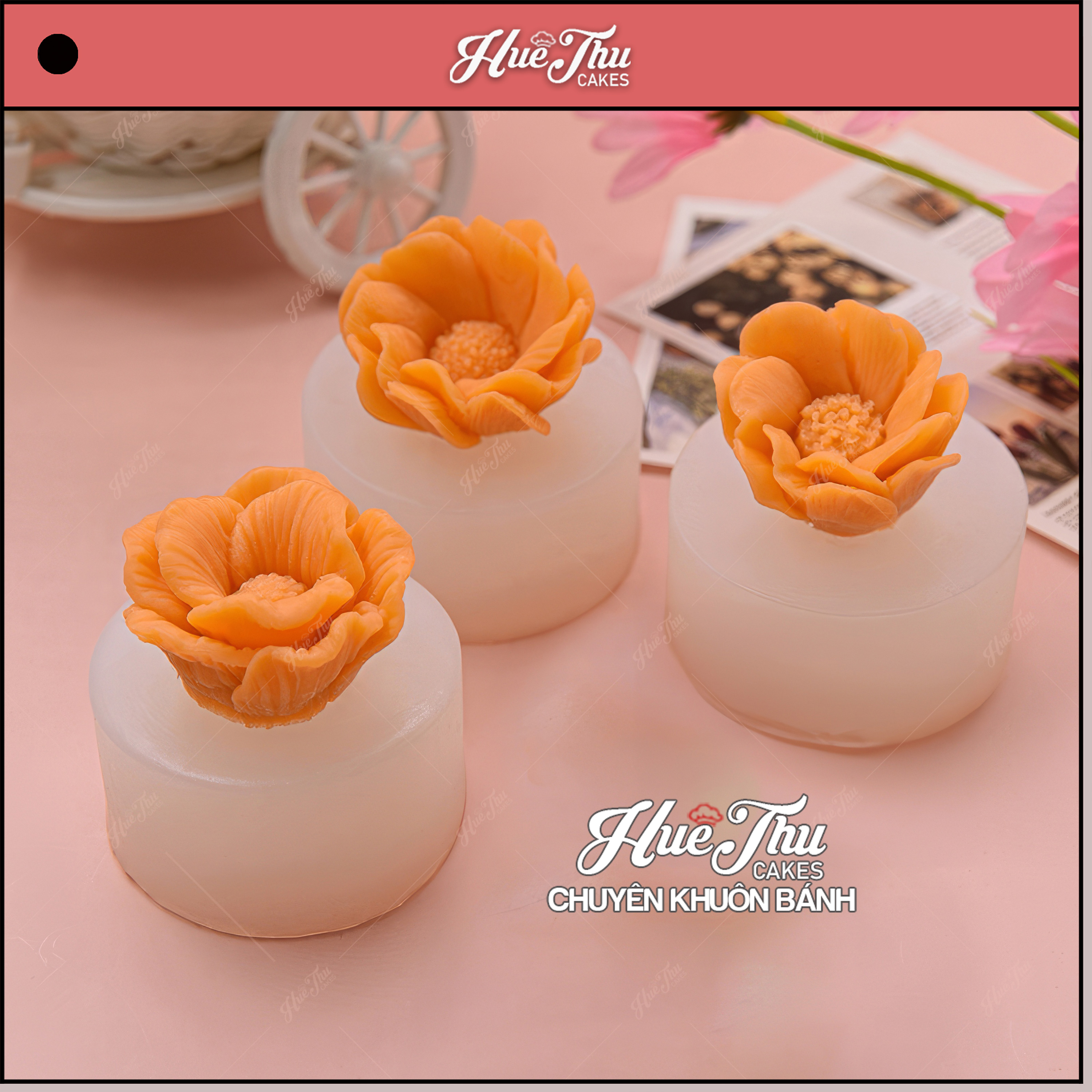 Khuôn silicon Hoa Cánh Mỏng (nhiều mẫu) làm bánh rau câu 3D 4D nhấn xôi, fondant, socola, nến hanmade