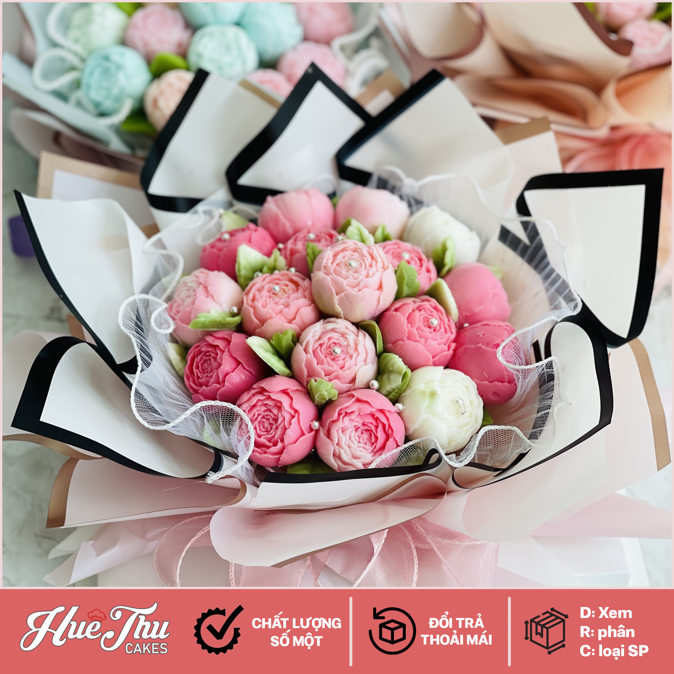 Bộ dụng cụ làm Bó Hoa Rau Câu (Ruy băng, Nơ gói hoa, Xốp, Băng keo chuyên dụng, Giấy gói hoa)