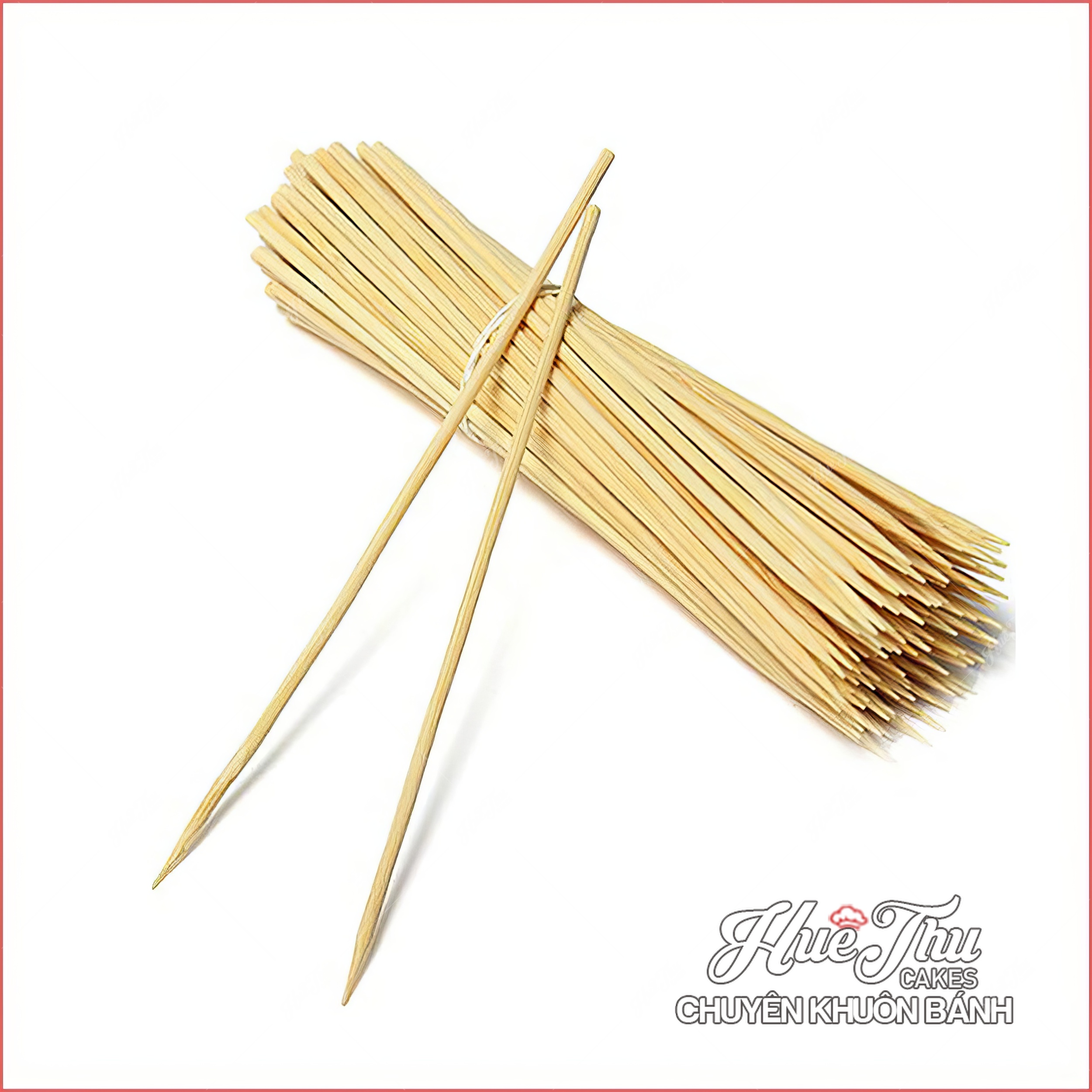 Que xiên tre 15cm (500 cái) tăm xiên nướng thịt, khoai tây lốc xoáy ...