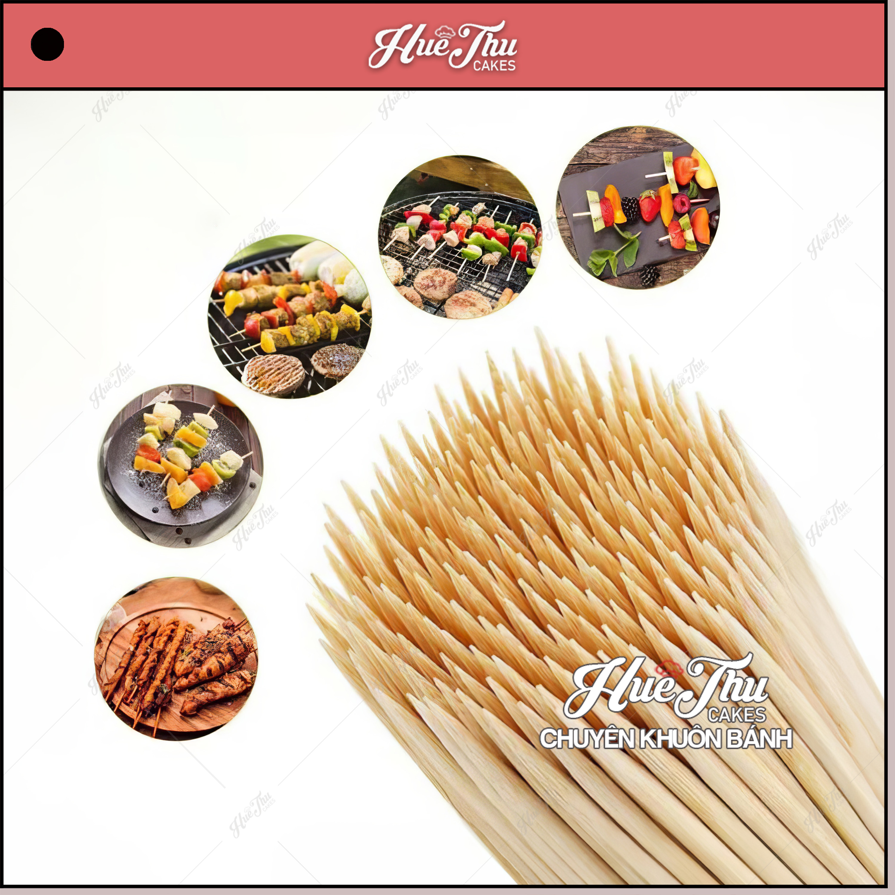 Que xiên tre 15cm (500 cái) tăm xiên nướng thịt, khoai tây lốc xoáy ...